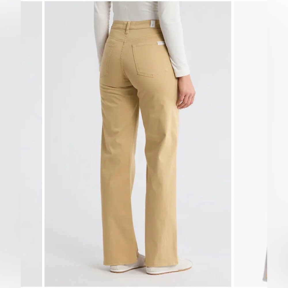 7 For All Mankind Alexa High Waist Straight Leg Sateen Pants